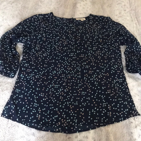 navy sheer polka sleeveless layered top ... M/L main image 1